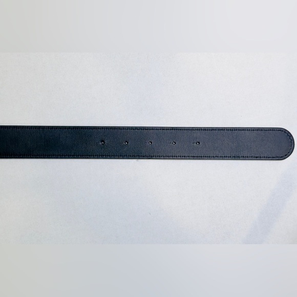 Giuseppe Zanotti Signature Logo Black Belt Brass Buckle Leather 100cm US Size 34 - Picture 12 of 15